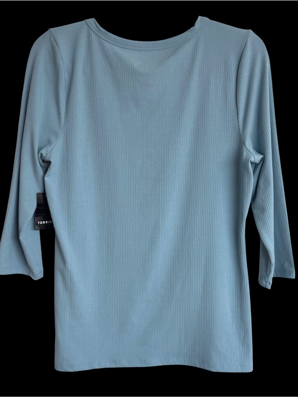 Torrid Supersoft Rib V-Neck 3/4" Sleeve Stone Blue
Top Size Large - Picture 4 of 7